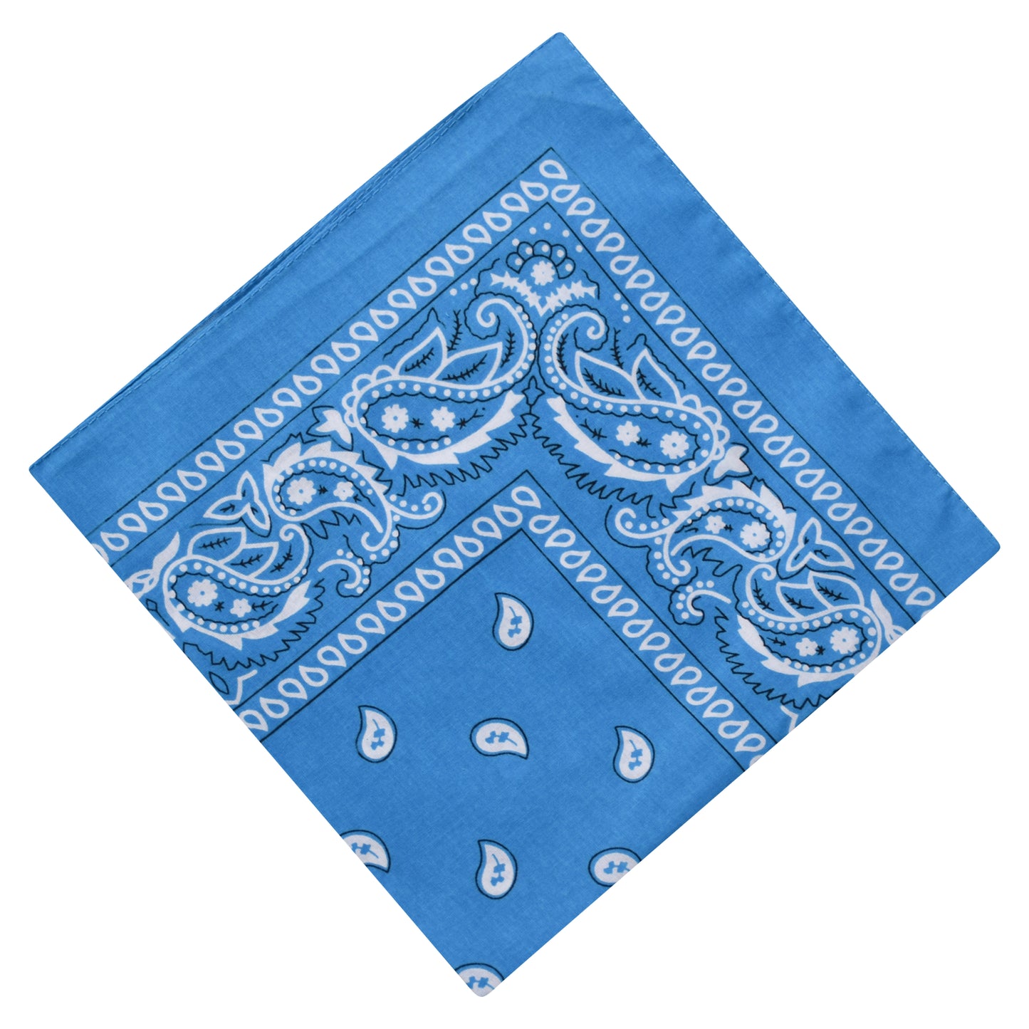 Paisley Print Bandana - Aqua Blue