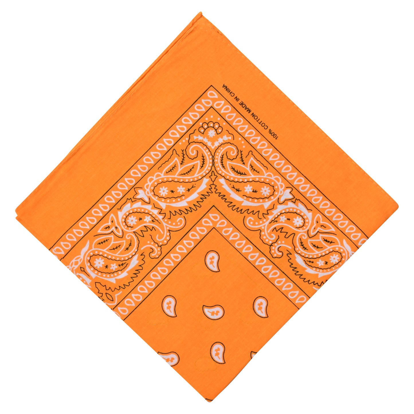 Paisley Print Bandana - Orange