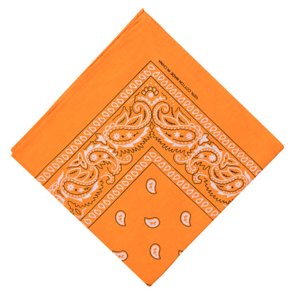 Paisley Print Bandana - Orange