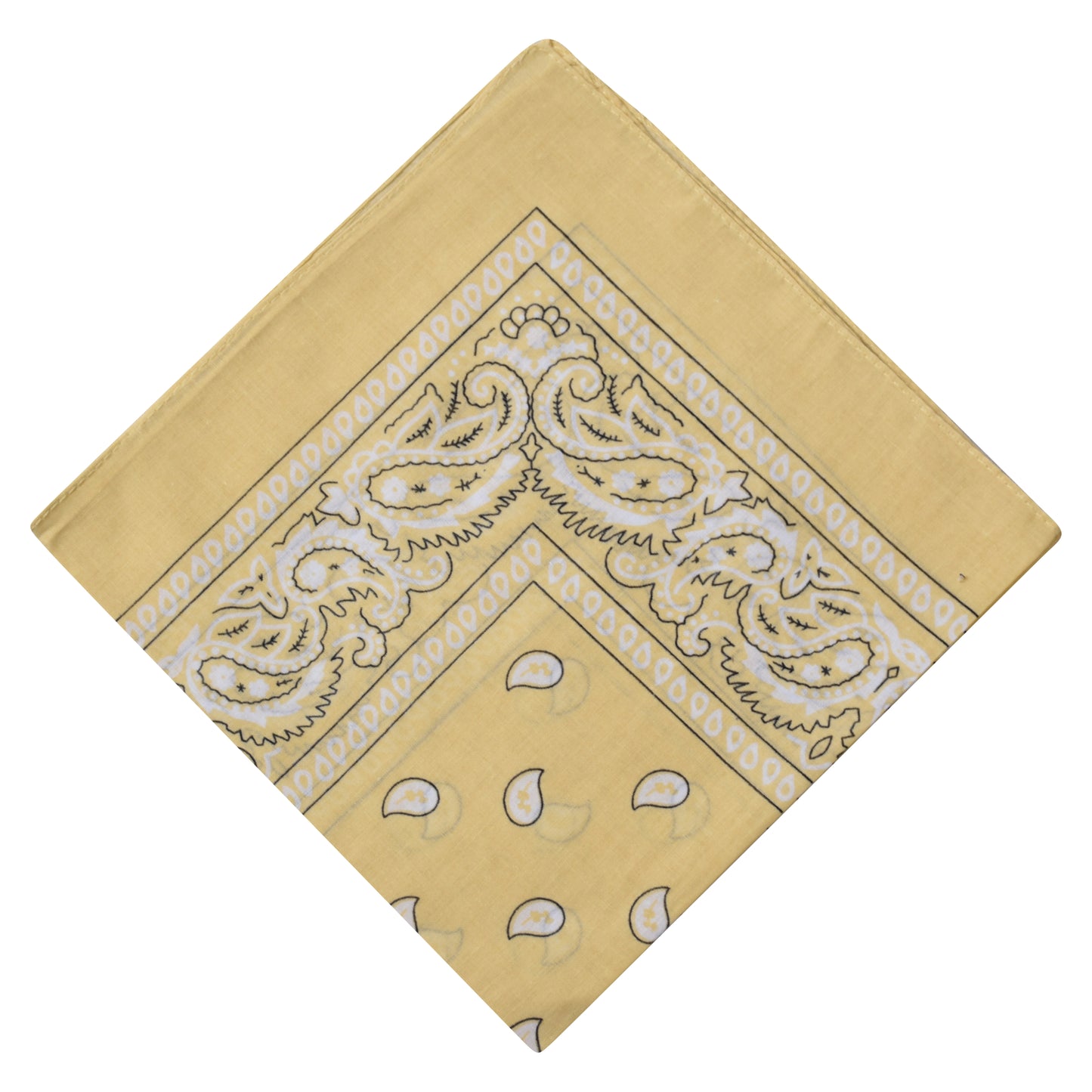 Paisley Print Bandana - Tan Khaki