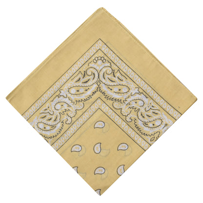 Paisley Print Bandana - Tan Khaki