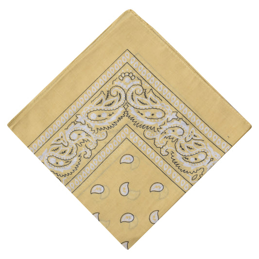 Paisley Print Bandana - Tan Khaki