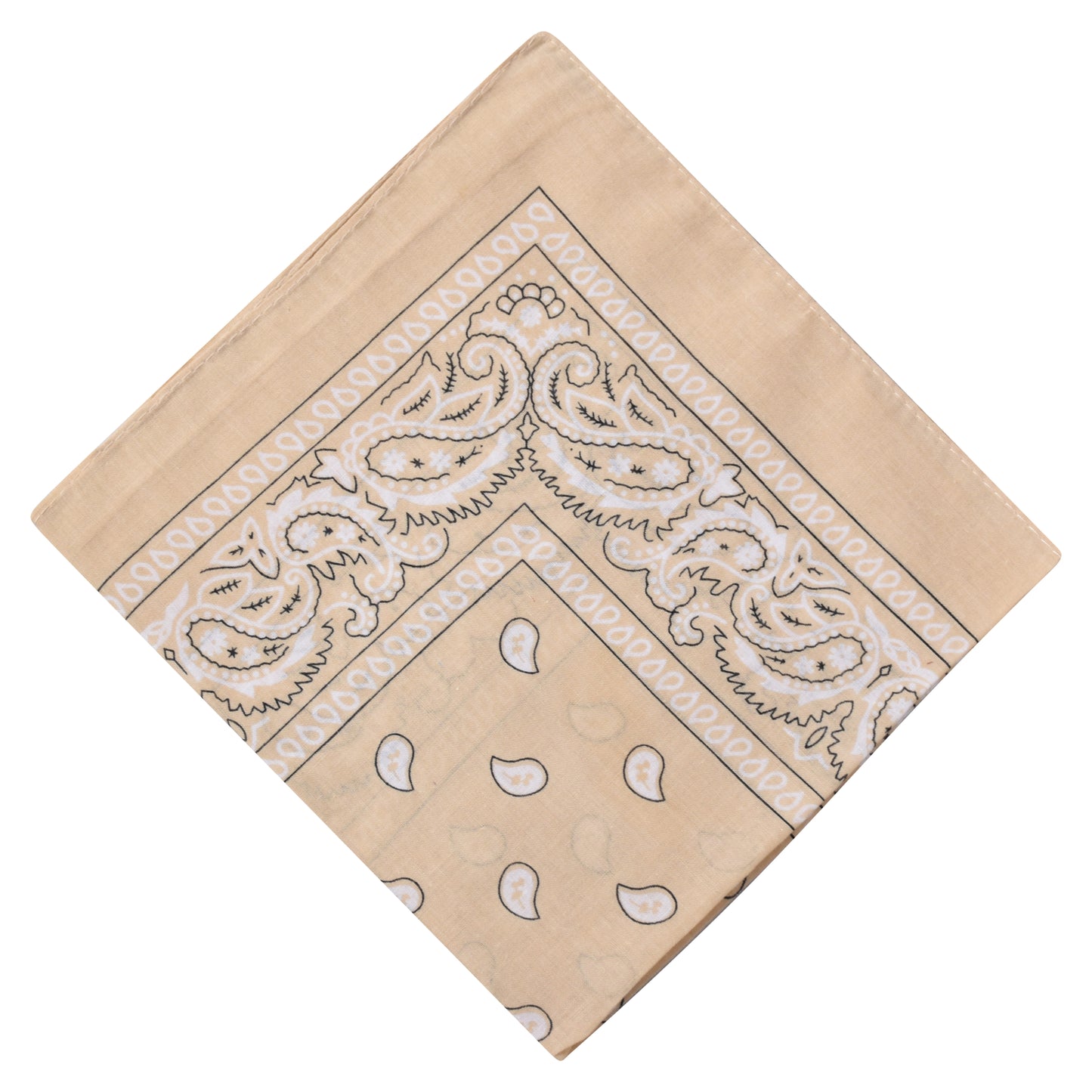 Paisley Print Bandana - Beige