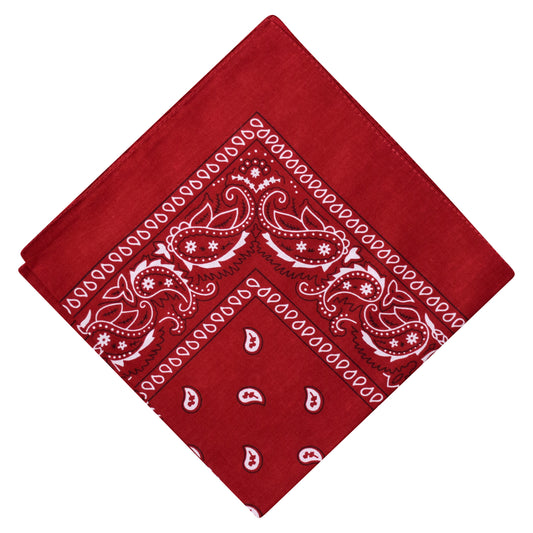Paisley Print Bandana - Burgundy