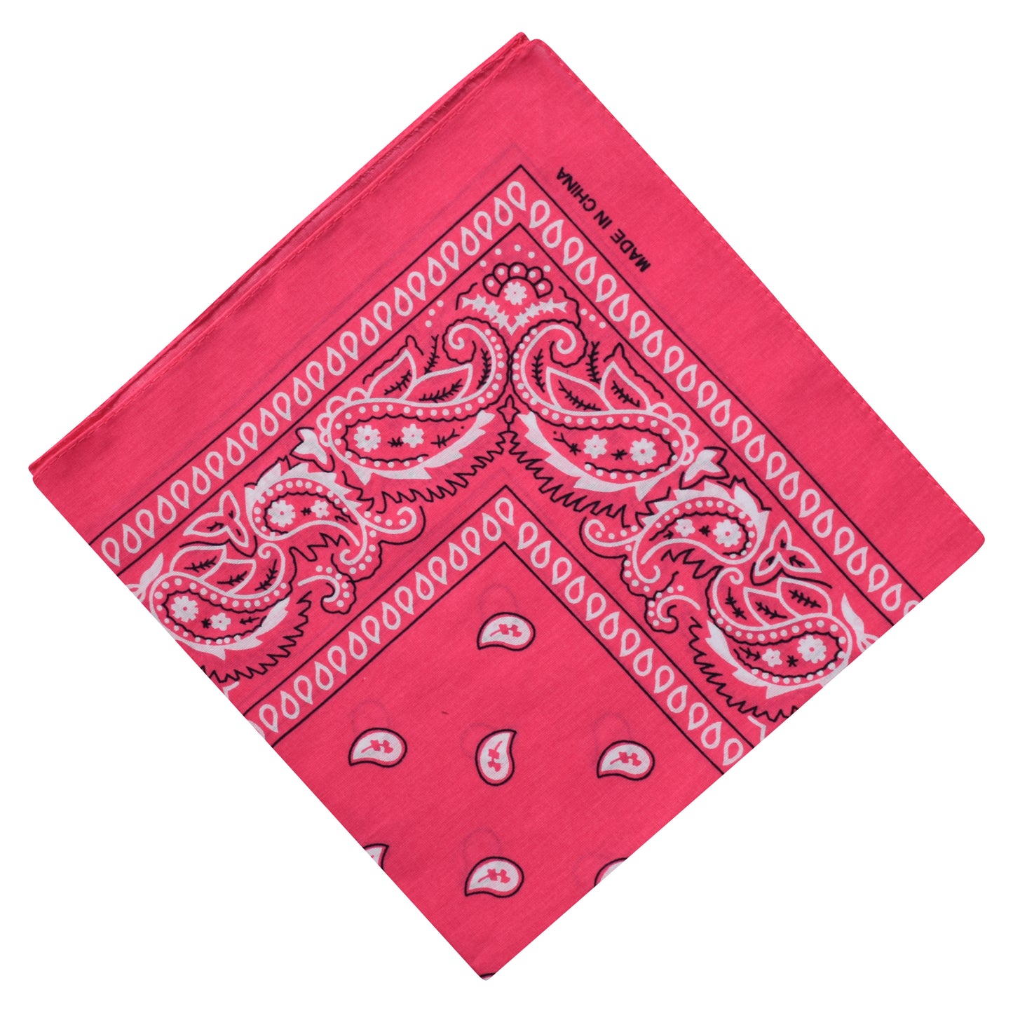 Paisley Print Bandana - Hot Pink