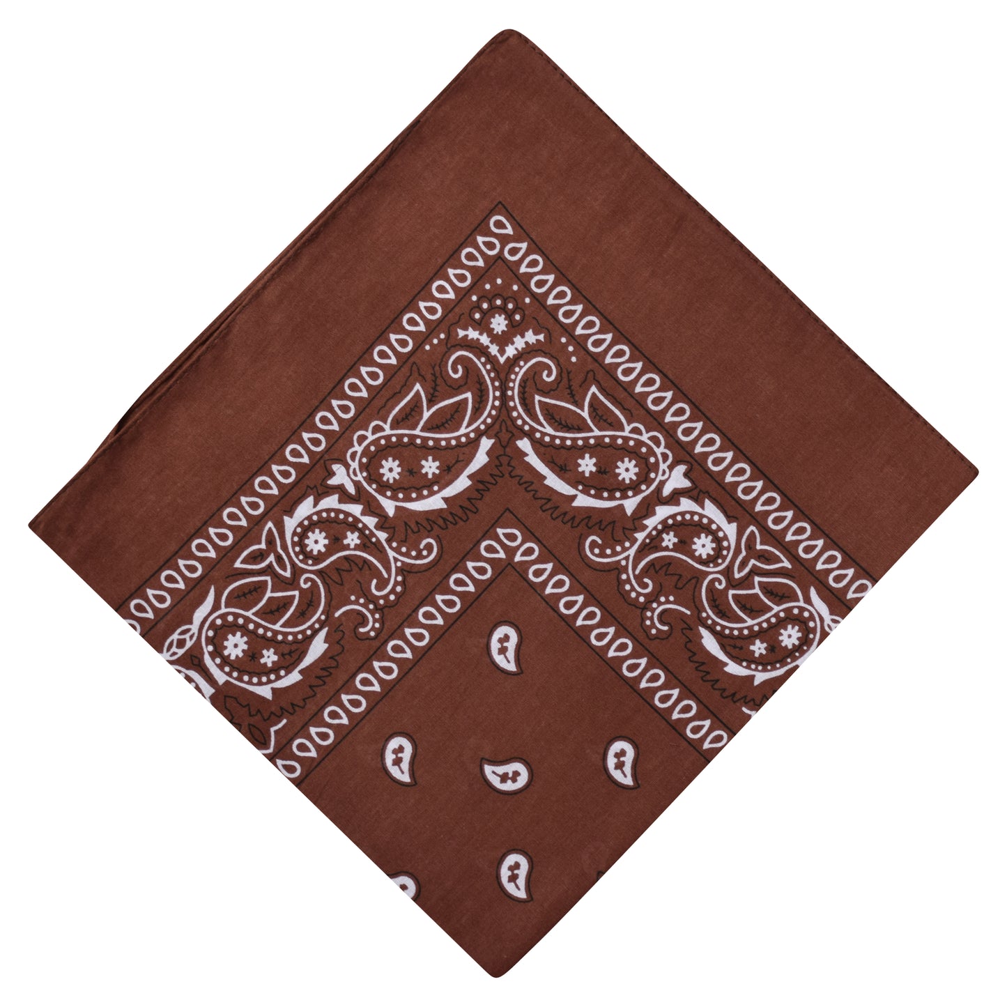 Paisley Print Bandana - Brown