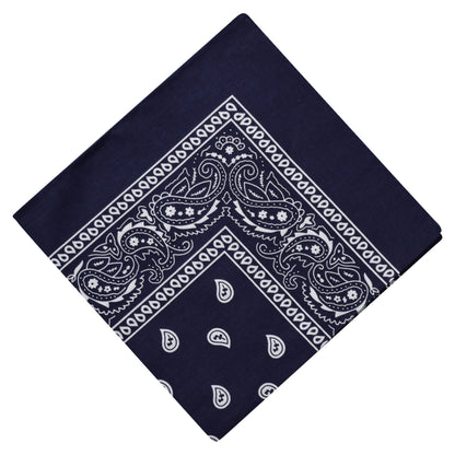 Paisley Print Bandana - Navy Blue