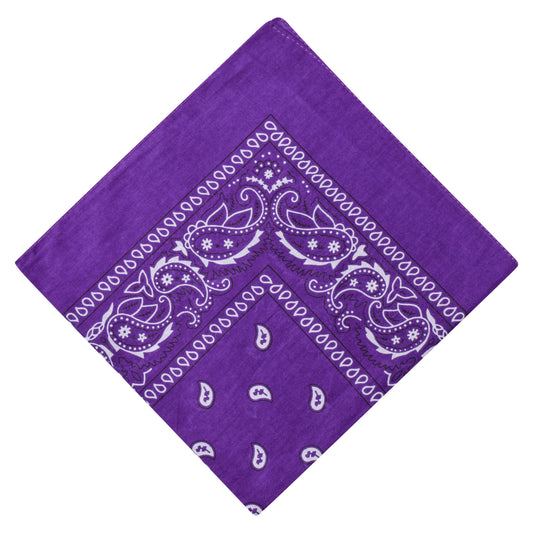 Paisley Print Bandana - Purple