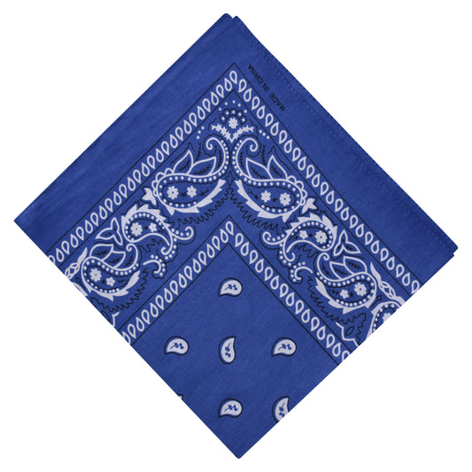 Paisley Print Bandana - Royal Blue