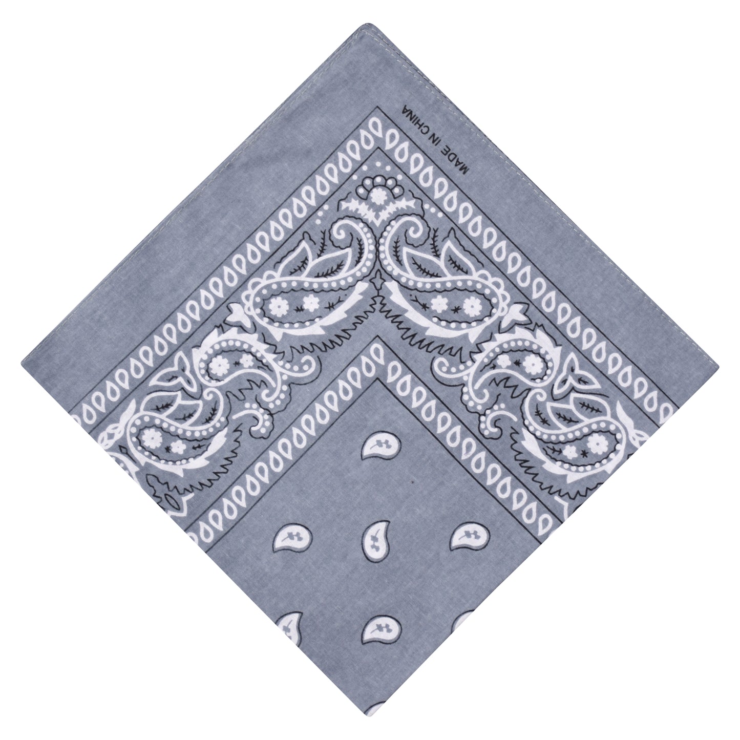Paisley Print Bandana - Grey