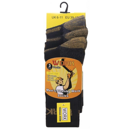 Mens Heavy Duty Chunky Work Socks V13 (12 Pairs)