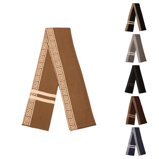 Mens Supersoft Luxury Woven Scarves - Geometric