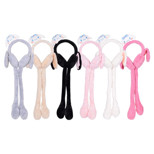 Plush Ear Moving Earmuffs - Teddy with Bow