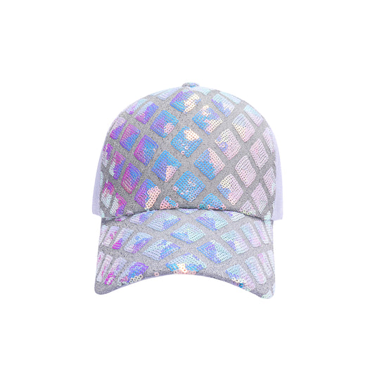 Sequin Diamond Pattern Baseball Caps