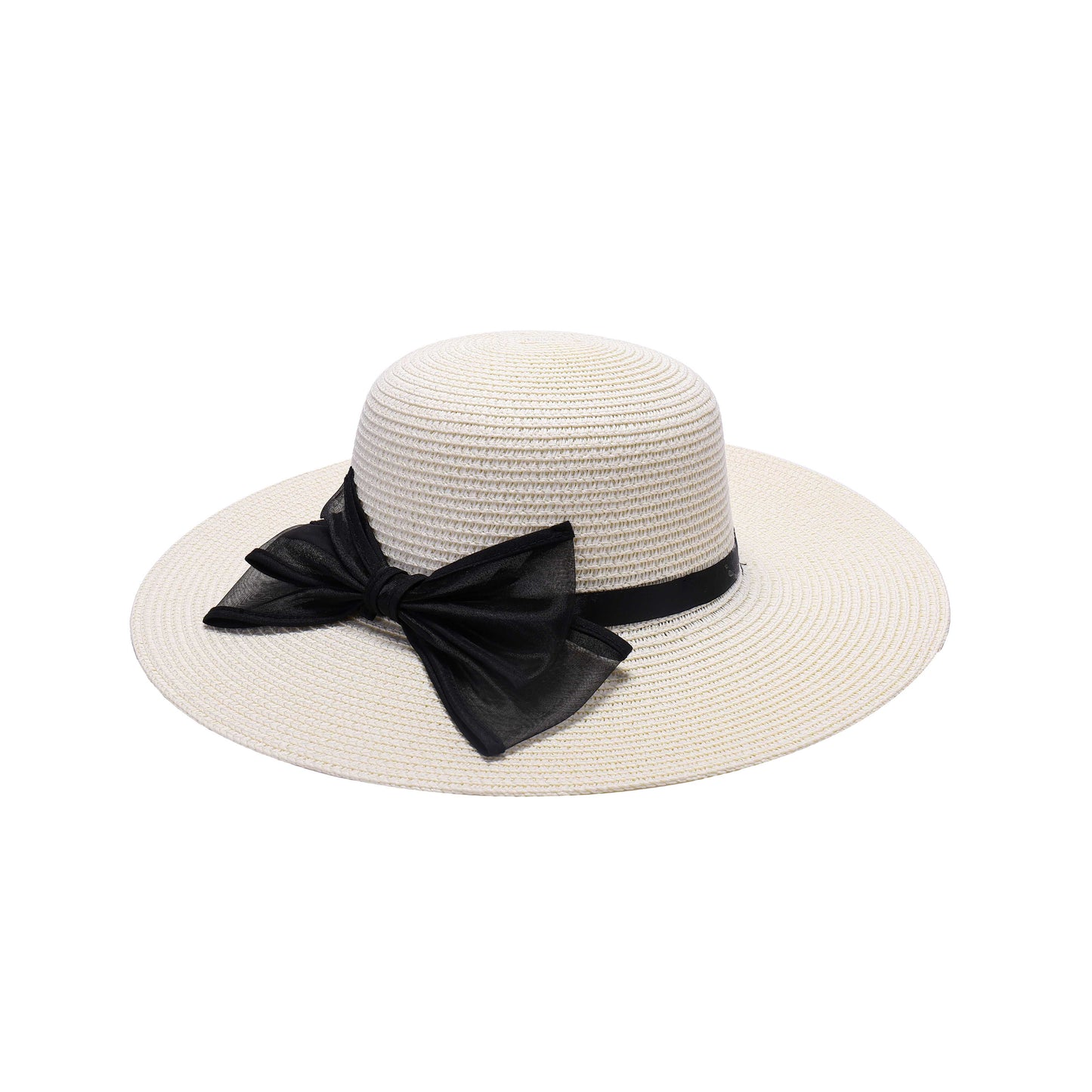 Ladies Sun Hat with Wide Brim and Oversized Bow