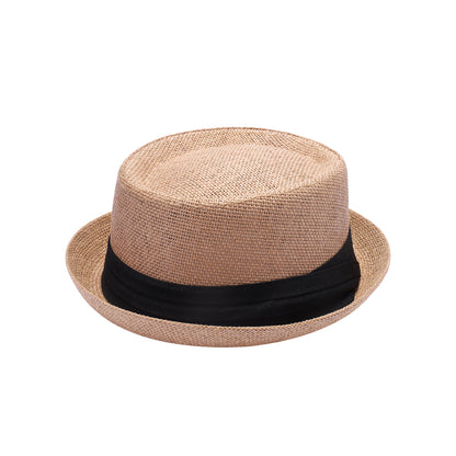 Classic Pork Pie Hat with Plain Black Band