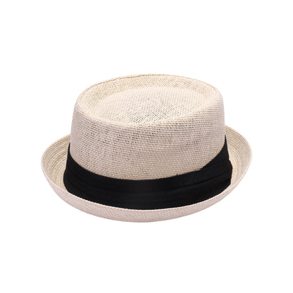 Classic Pork Pie Hat with Plain Black Band
