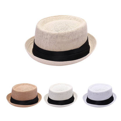Classic Pork Pie Hat with Plain Black Band