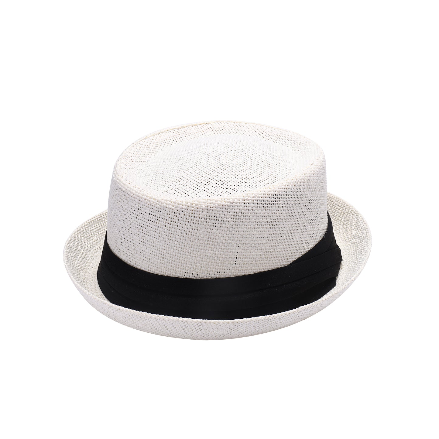 Classic Pork Pie Hat with Plain Black Band