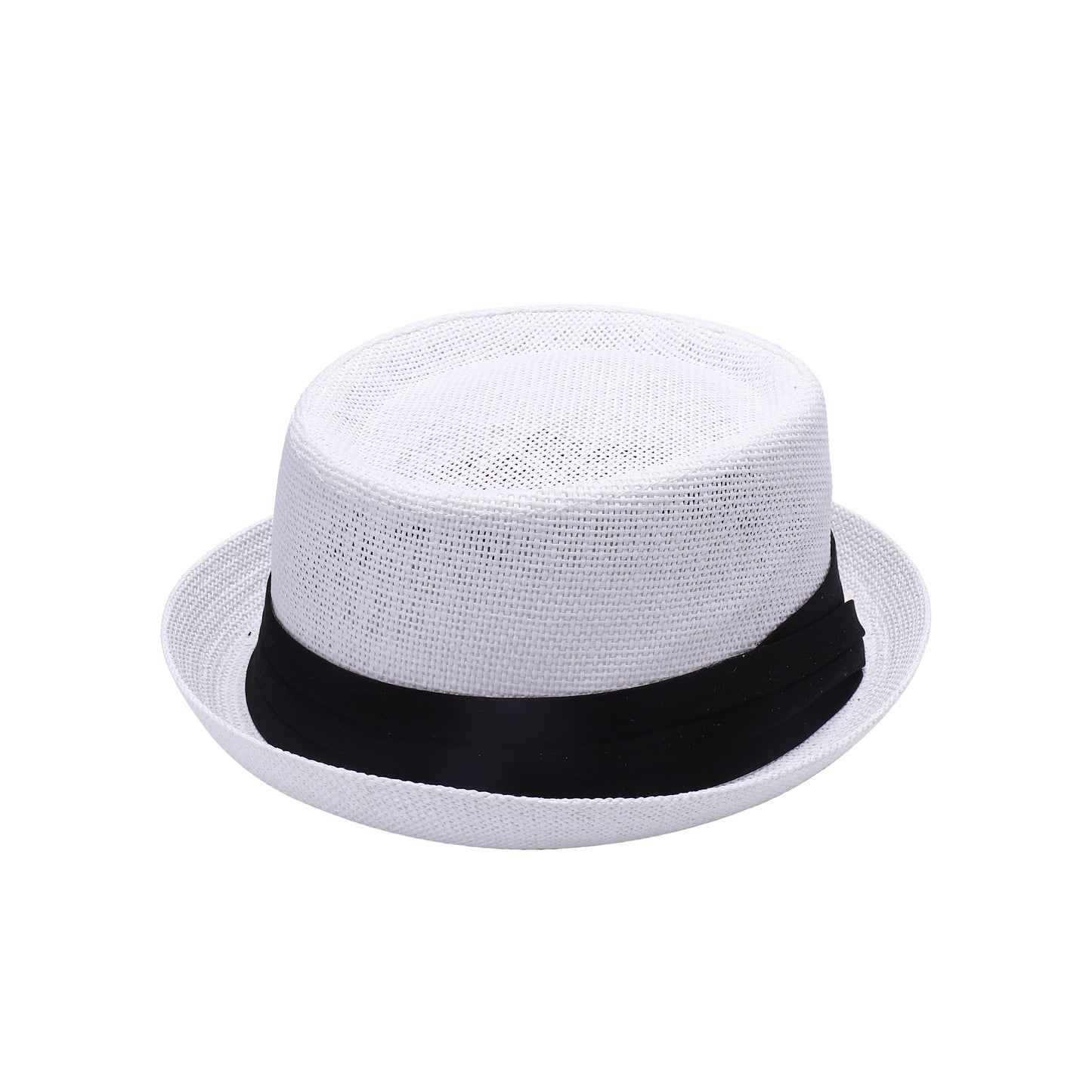 Classic Pork Pie Hat with Plain Black Band