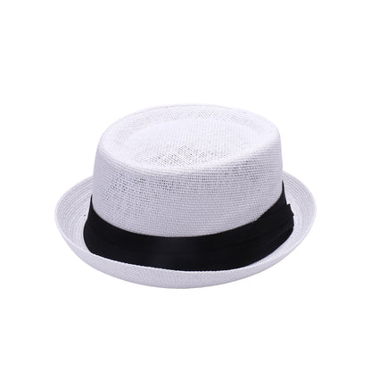 Classic Pork Pie Hat with Plain Black Band