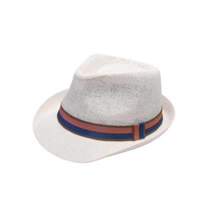 Summer Trilby Hat with Stripe Band