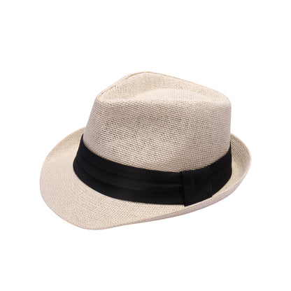 Summer Trilby Hat with Plain Black Band