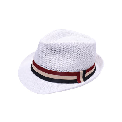 Summer Trilby Hat with Triple Stripe Band