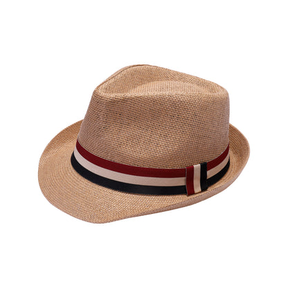 Summer Trilby Hat with Triple Stripe Band