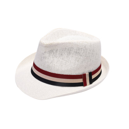 Summer Trilby Hat with Triple Stripe Band