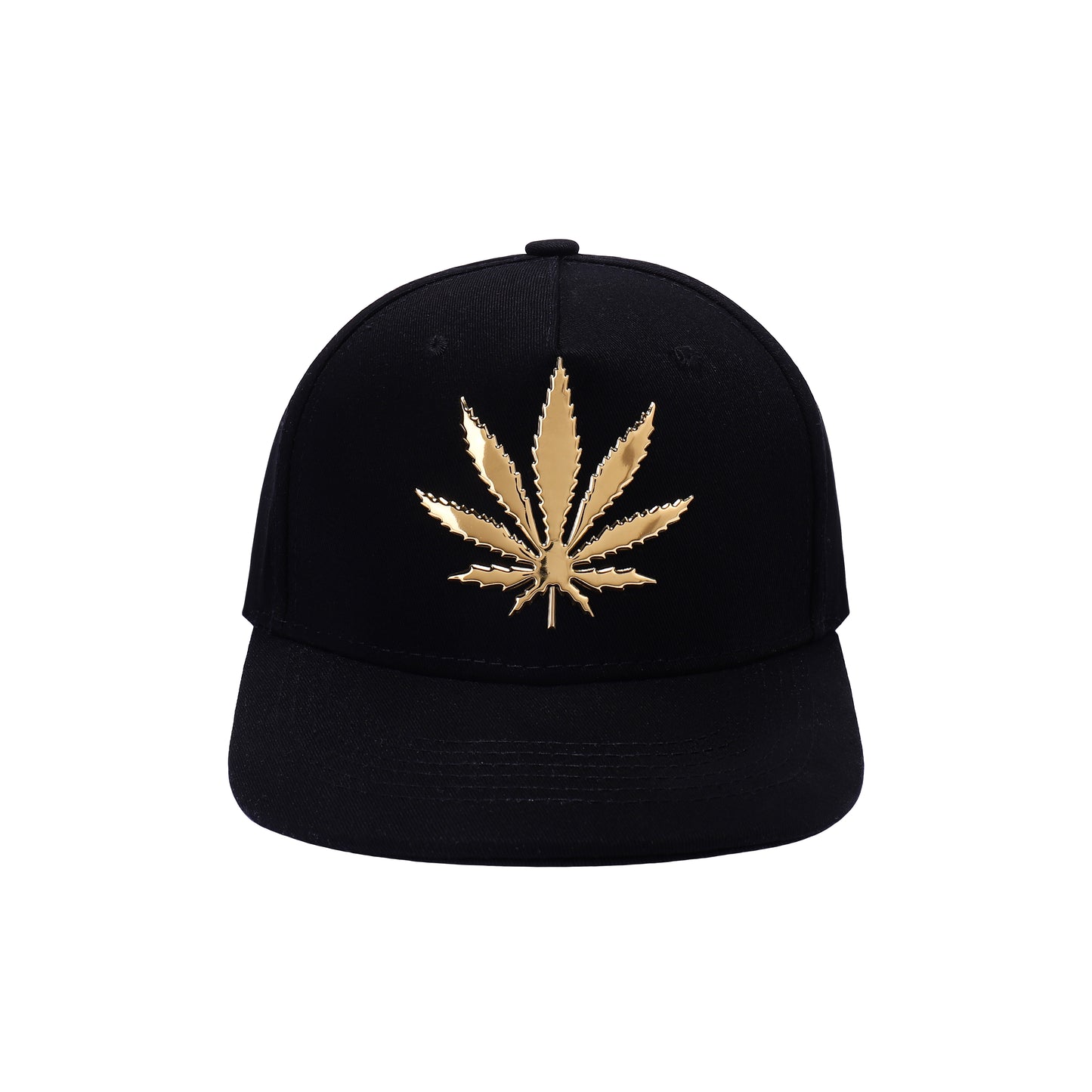 Metallic Ganja Leaf & Ganja Print Snapback