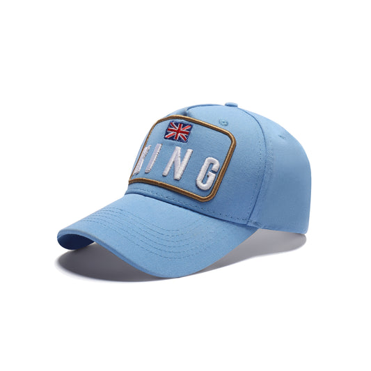 King - Union Jack Flag Embroidered Baseball Caps
