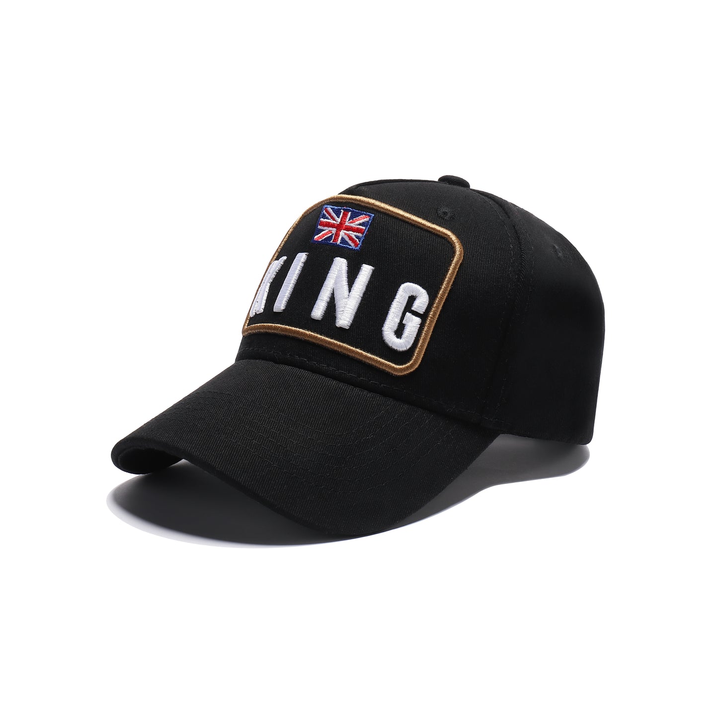 King - Union Jack Flag Embroidered Baseball Caps