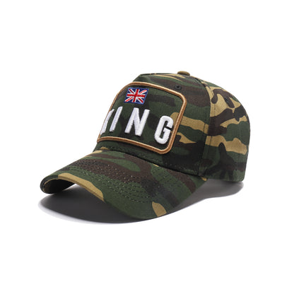 King - Union Jack Flag Embroidered Baseball Caps