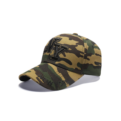 NY - New York On Peak Embroidered Baseball Caps