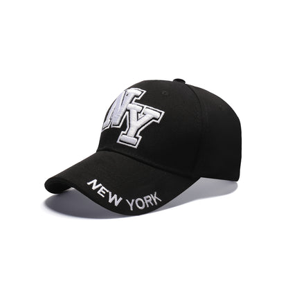 NY - New York On Peak Embroidered Baseball Caps
