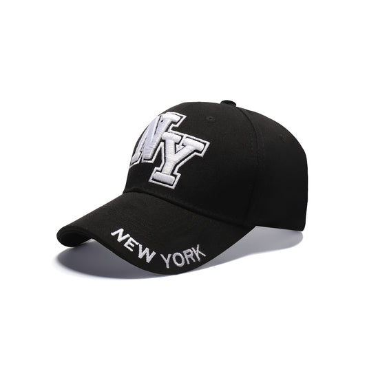 NY - New York On Peak Embroidered Baseball Caps