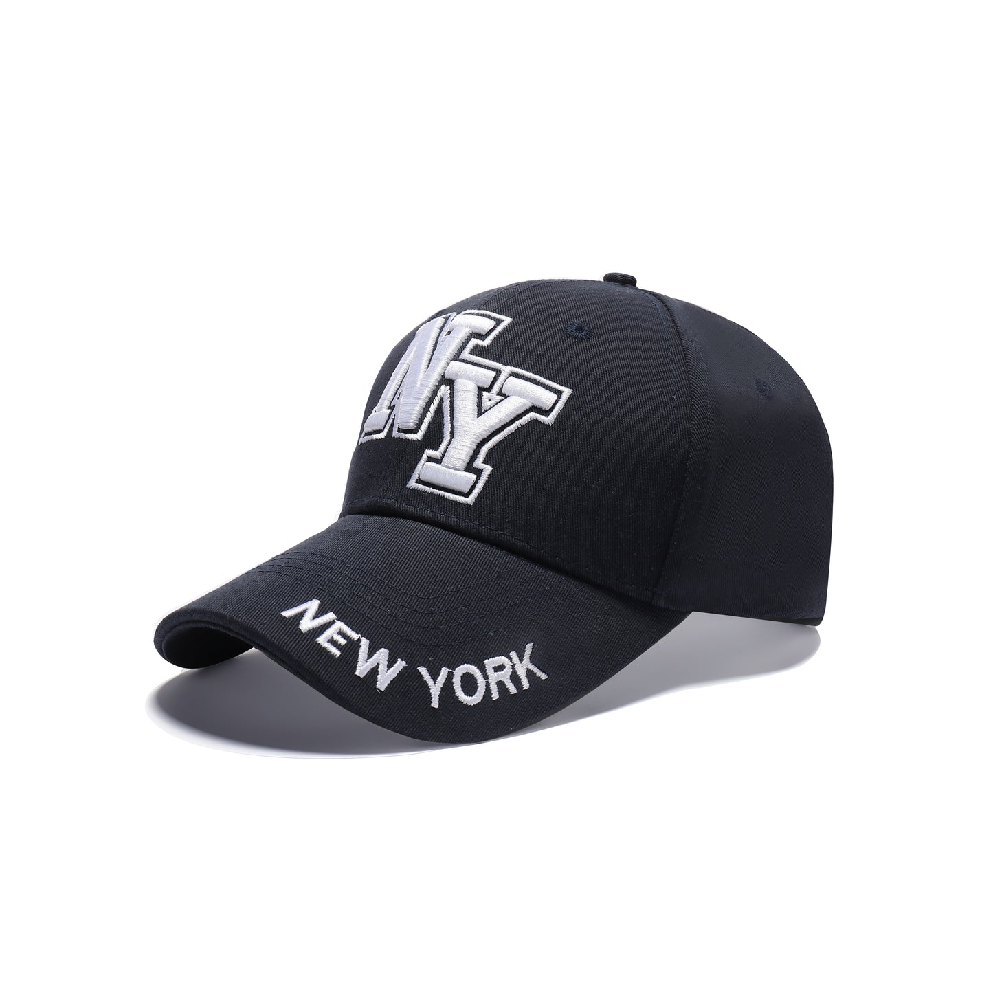 NY - New York On Peak Embroidered Baseball Caps
