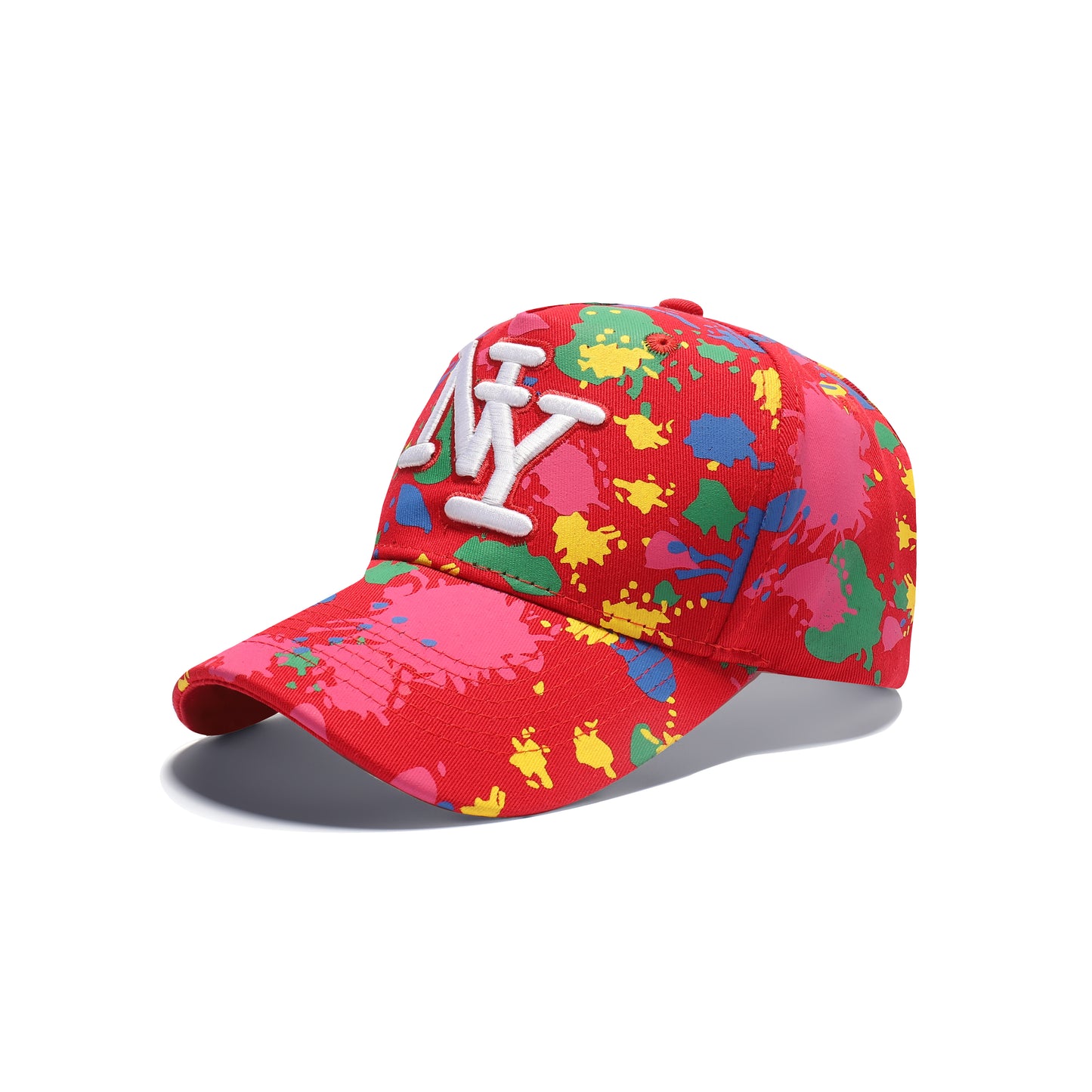 Splash Print NY Embroidered Baseball Caps