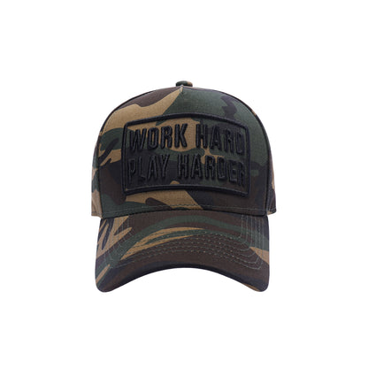 Work Hard Play Harder Embroidered Baseball Caps