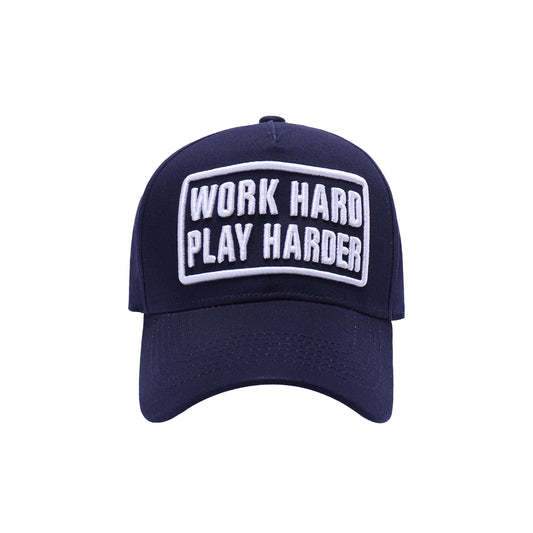 Work Hard Play Harder Embroidered Baseball Caps
