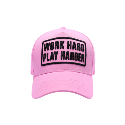 Work Hard Play Harder Embroidered Baseball Caps