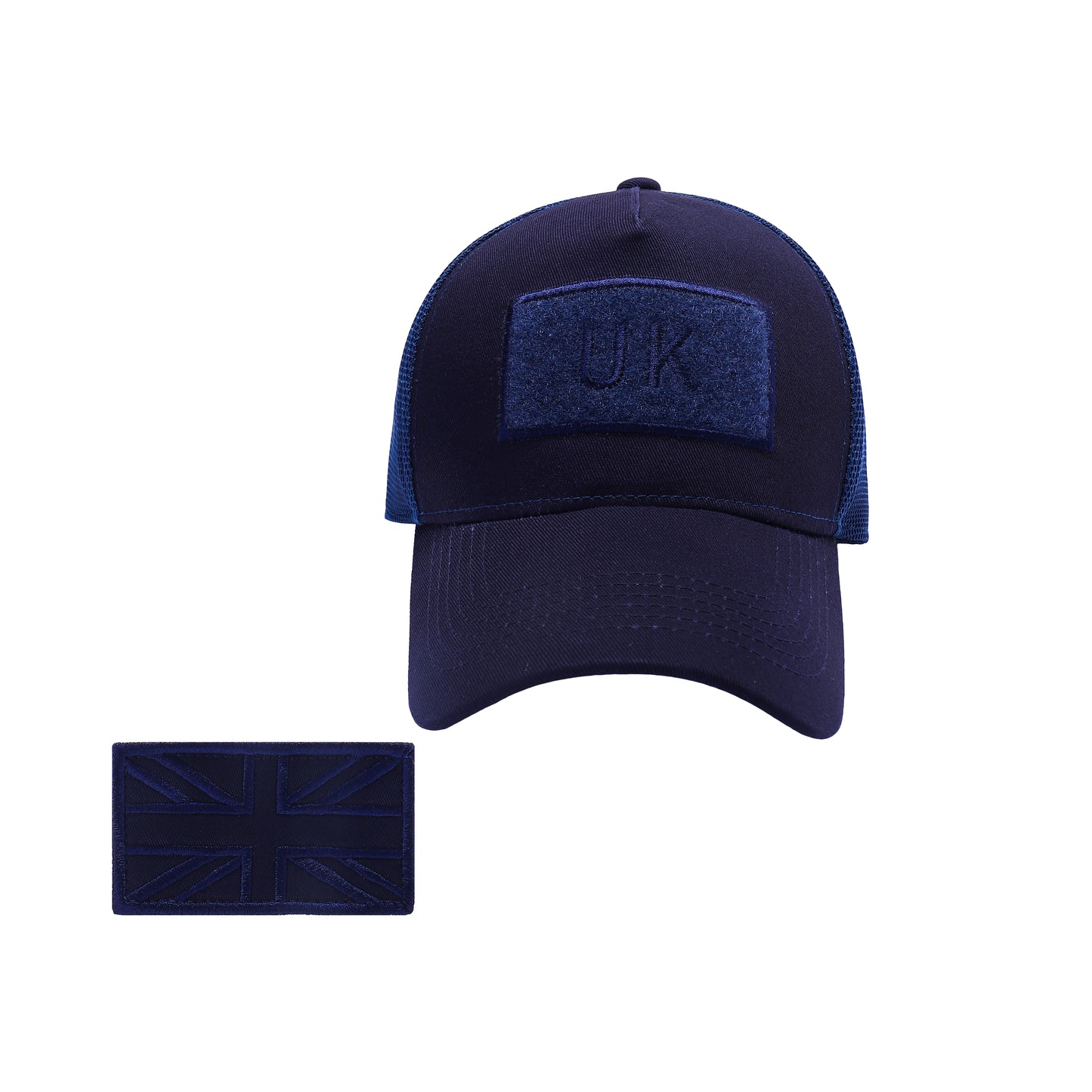 Union Jack Velcro Patch Baseball Caps