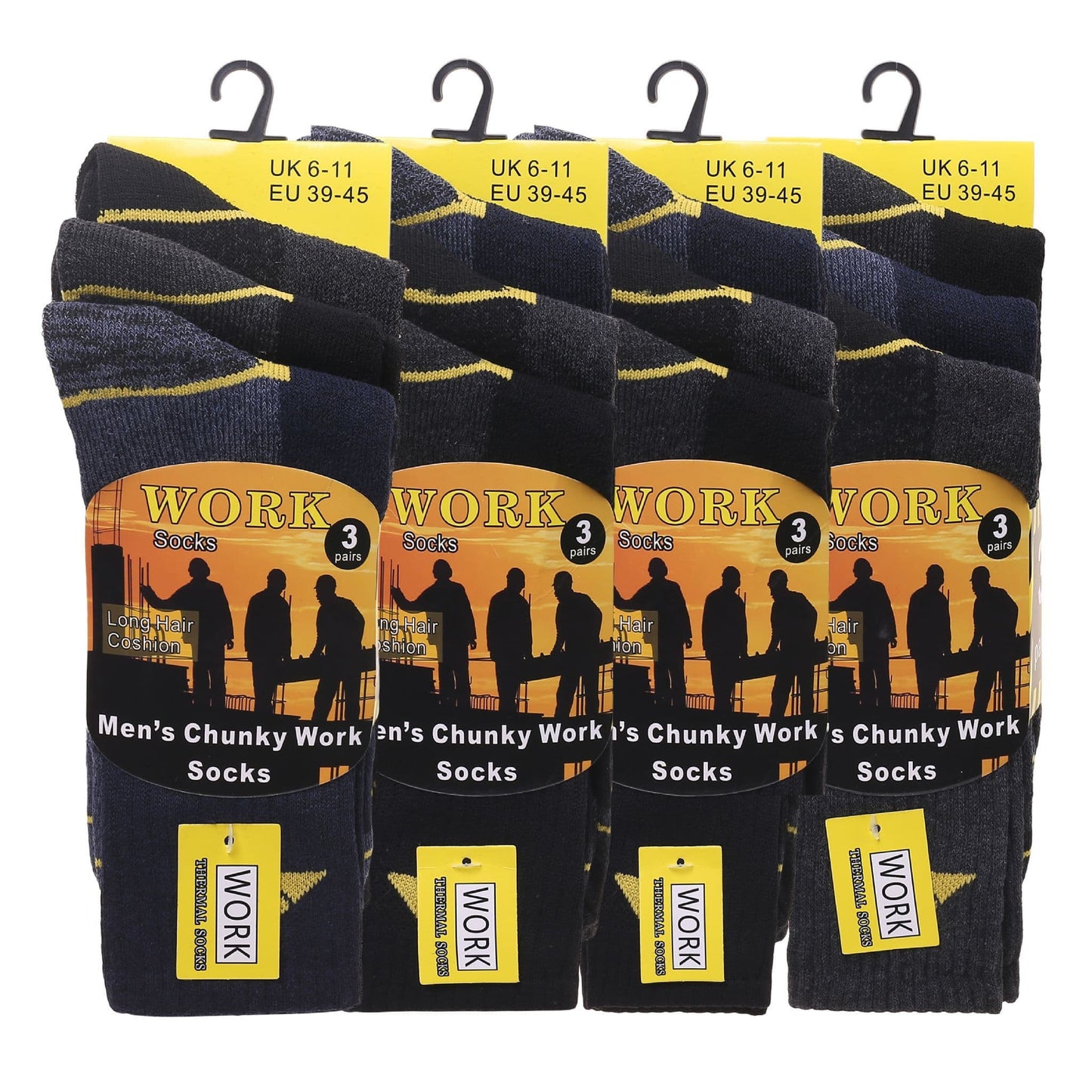 Mens Heavy Duty Chunky Work Socks V16 (12 Pairs)