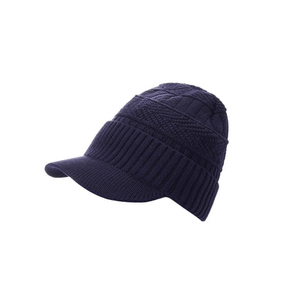 Soft & Cosy Fur Lined Beanie Hat with Peak