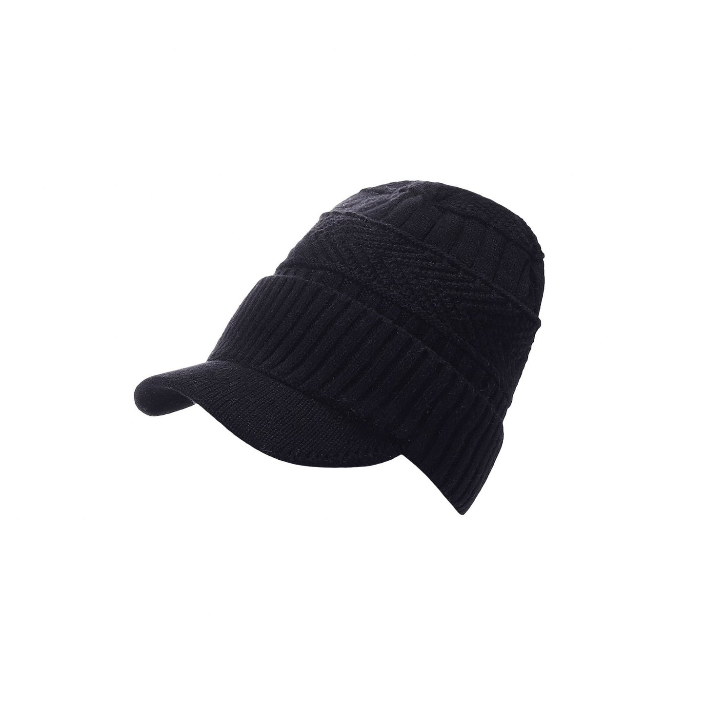 Soft & Cosy Fur Lined Beanie Hat with Peak