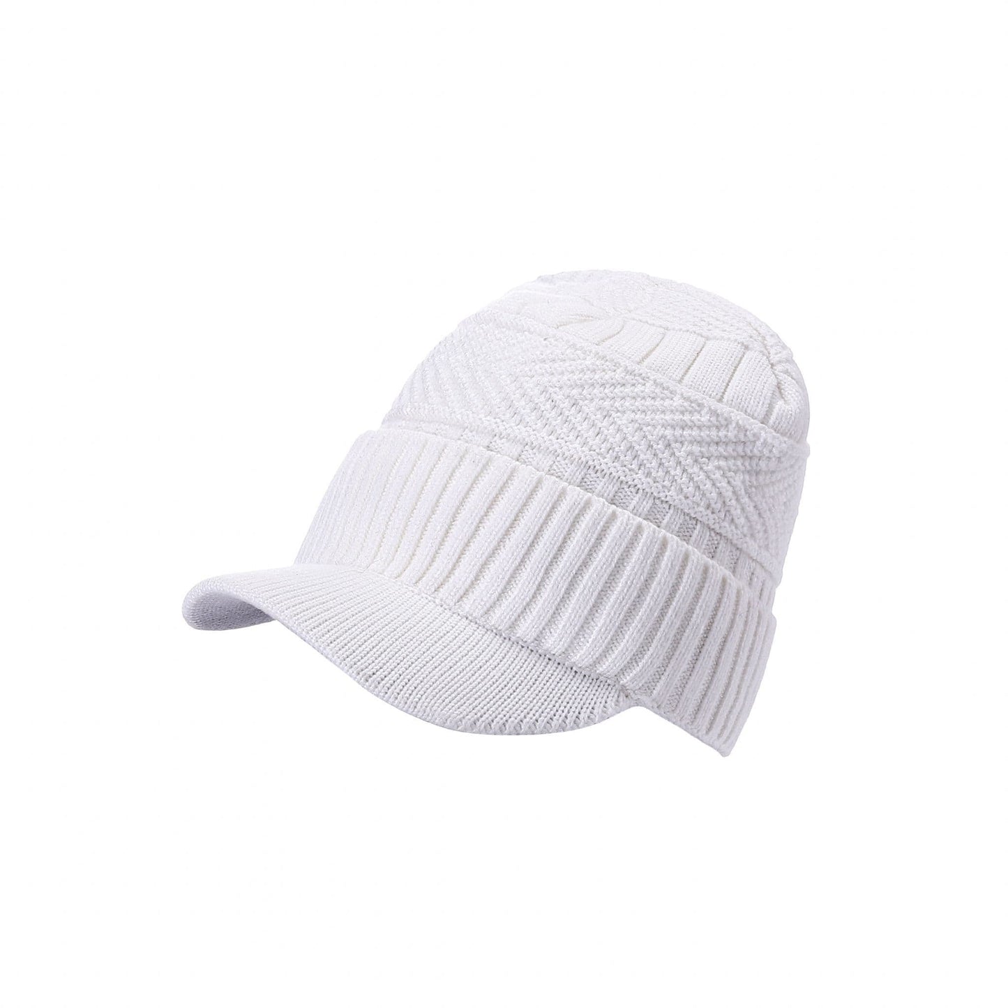 Soft & Cosy Fur Lined Beanie Hat with Peak