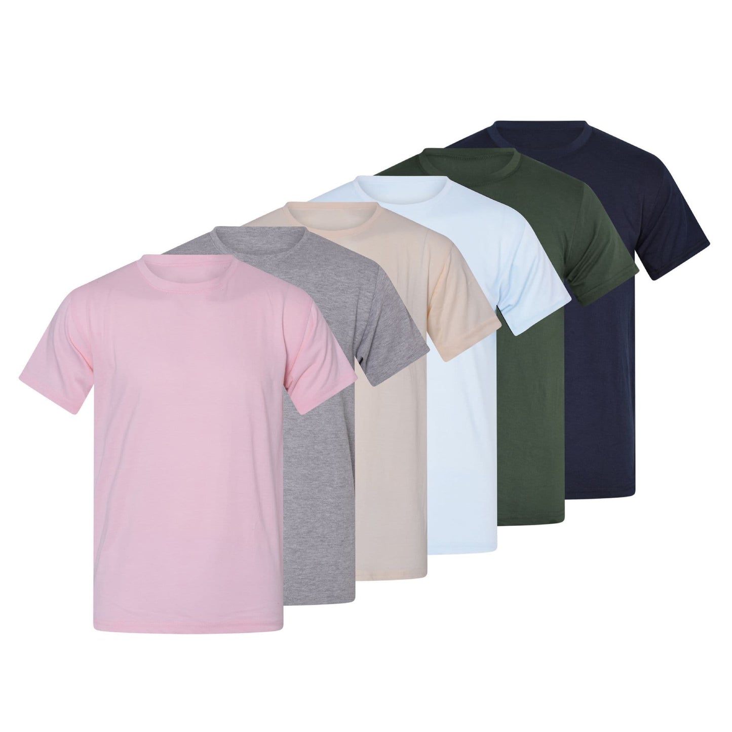 Cotton Rich Plain Assorted Colour T-Shirts